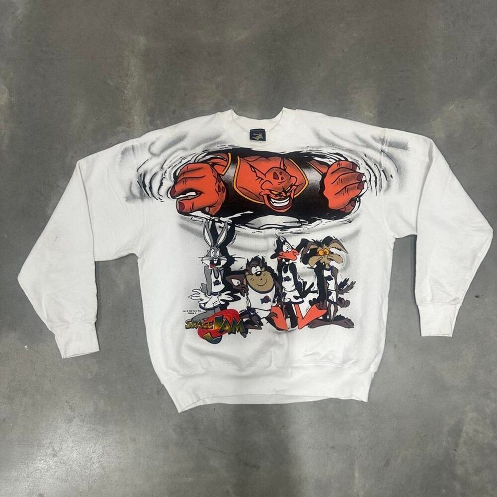 Vintage 1996 Space Jam Warner Bros Monstars Looney Tunes Crewneck Sweatshirt